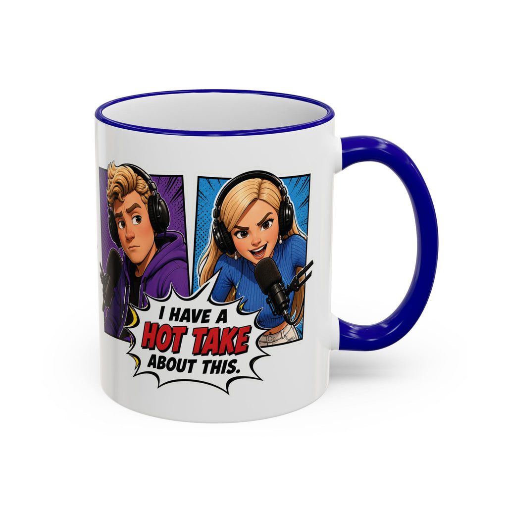 Jake And Emma Hot Take Accent Rim Mug – I Have A Hot Take About This Comic Coffee Cup (11oz/15oz)