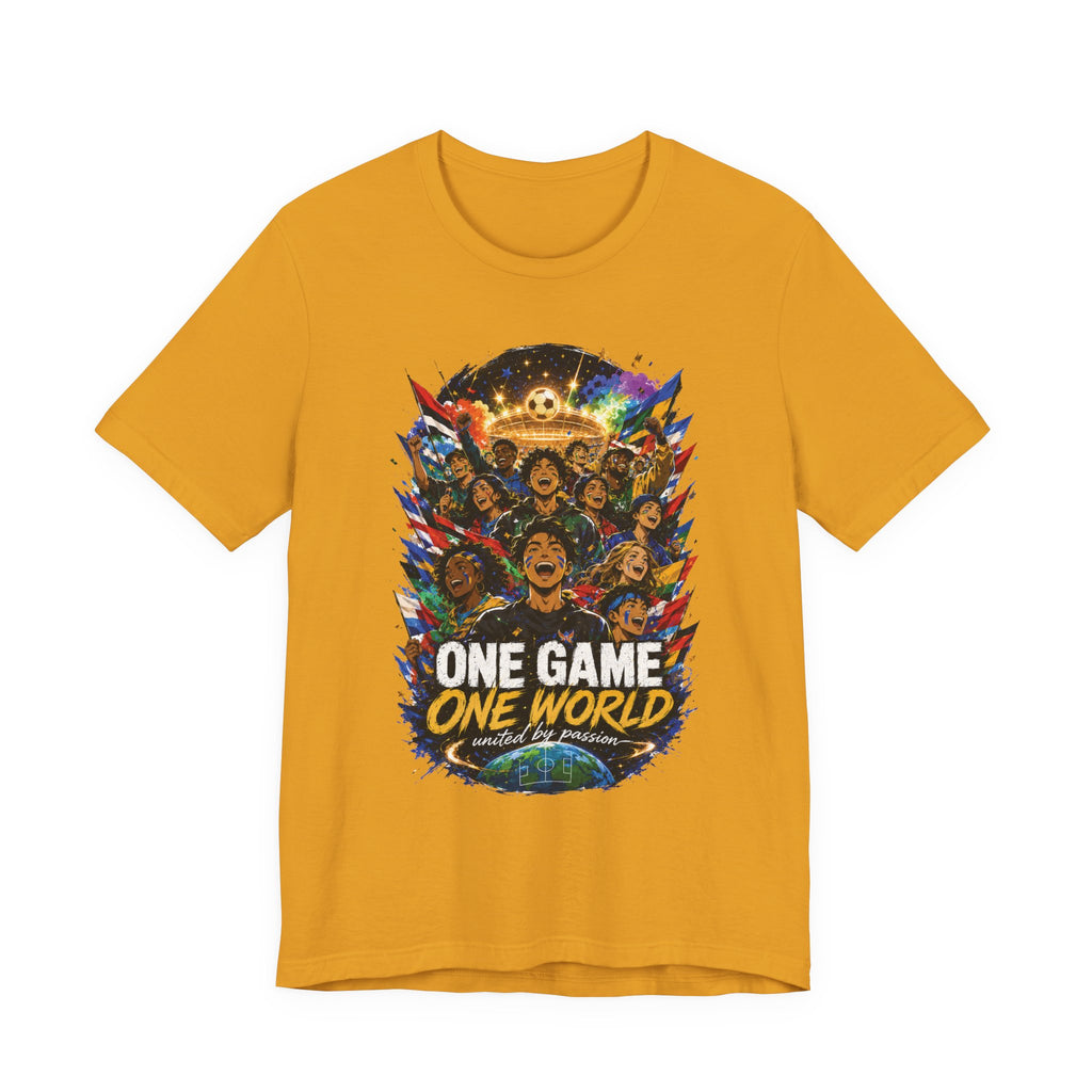 Soccer Graphic Tee - "One Game One World" Graphic T-Shirt