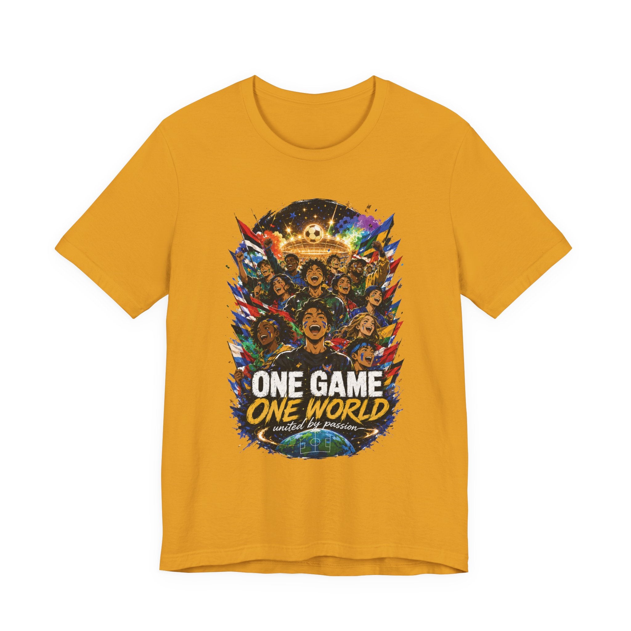 Soccer Graphic Tee - "One Game One World" Graphic T-Shirt