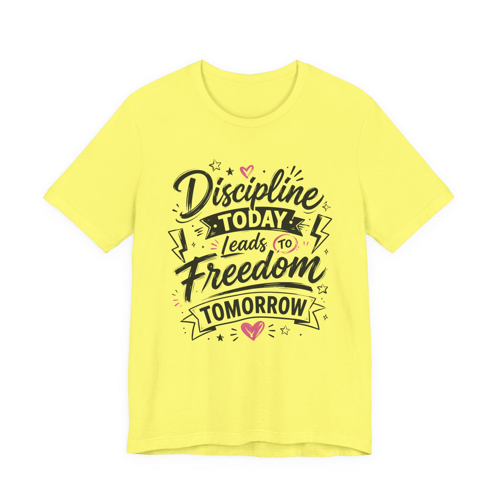 Discipline Today Leads to Freedom Tomorrow Motivational T Shirt