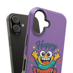 Happy Monster Magnetic Protective Phone Case Purple