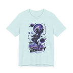 Astronaut Galaxy Tee — "Your Mind Creates Reality" Space Graphic T-Shirt