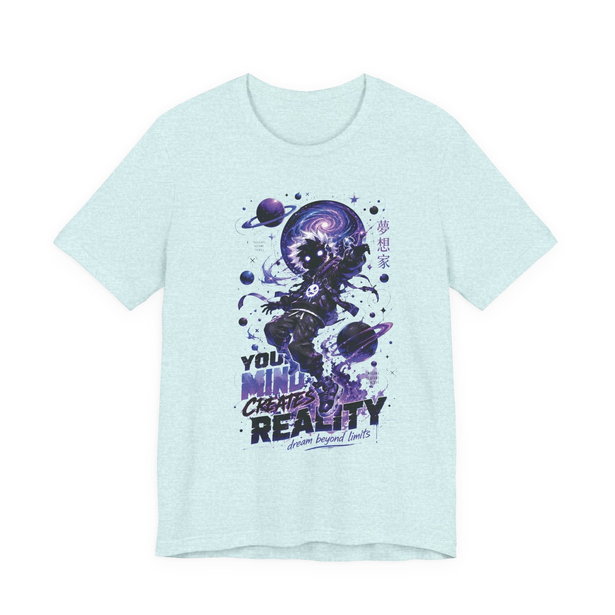 Astronaut Galaxy Tee — "Your Mind Creates Reality" Space Graphic T-Shirt