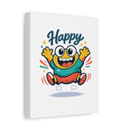 Happy Blob Cartoon Canvas | Bold Cartoon, Thick Outline, Kawaii Minimal