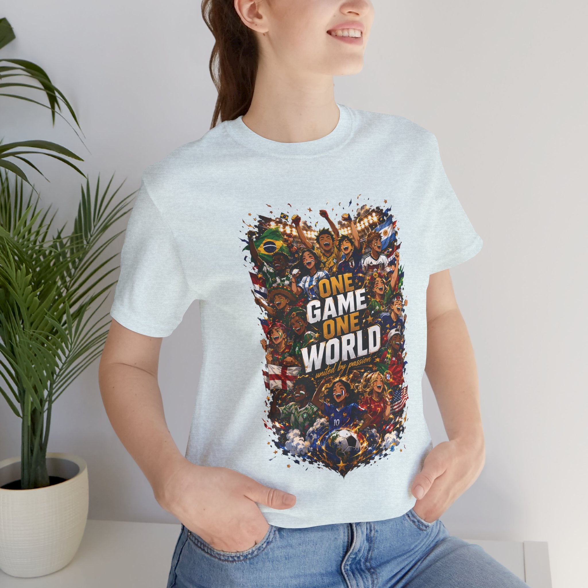 T-Shirt — 'One Game One World' Gamer Graphic Tee