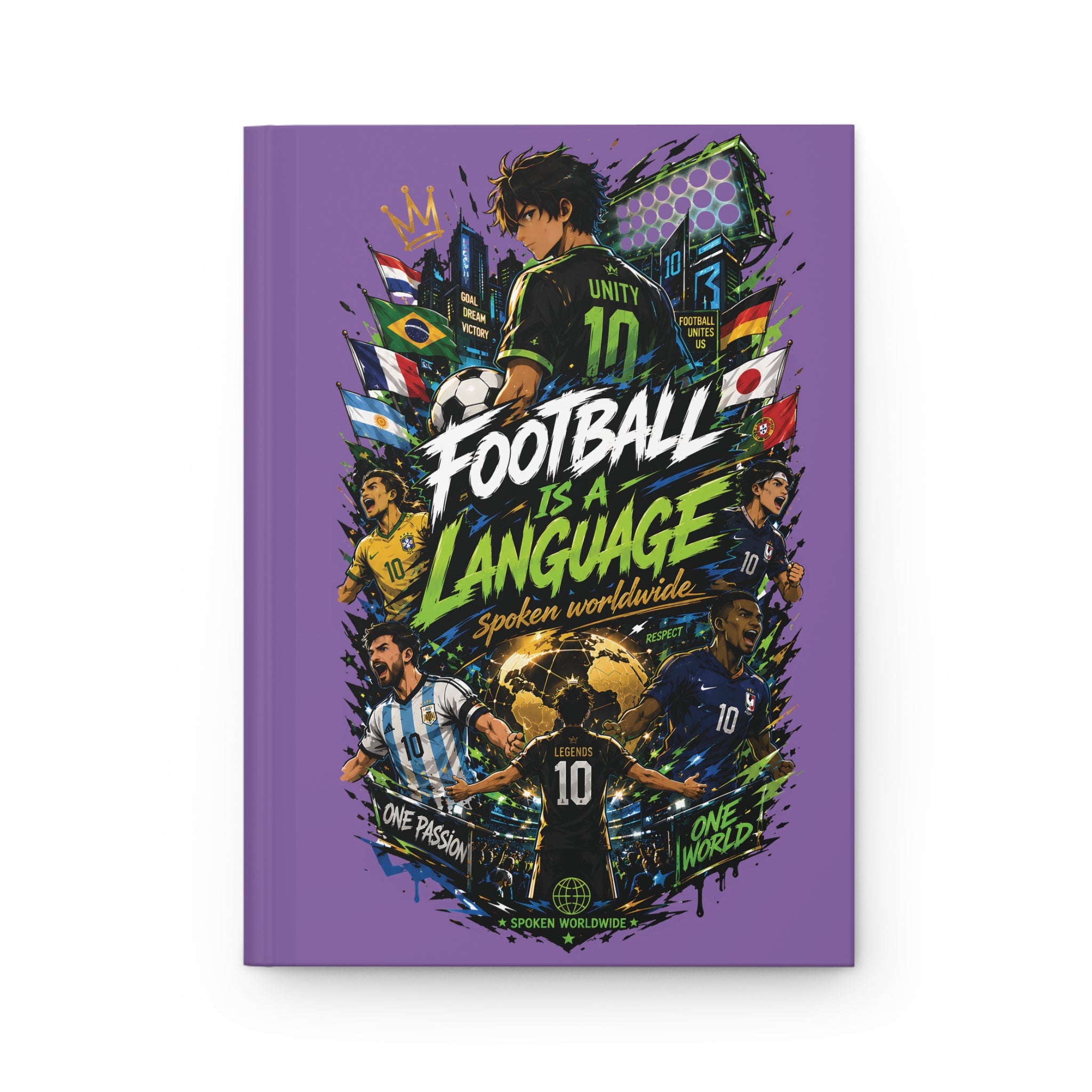 Football Is a Language Hardcover Journal — Soccer Fans Notebook