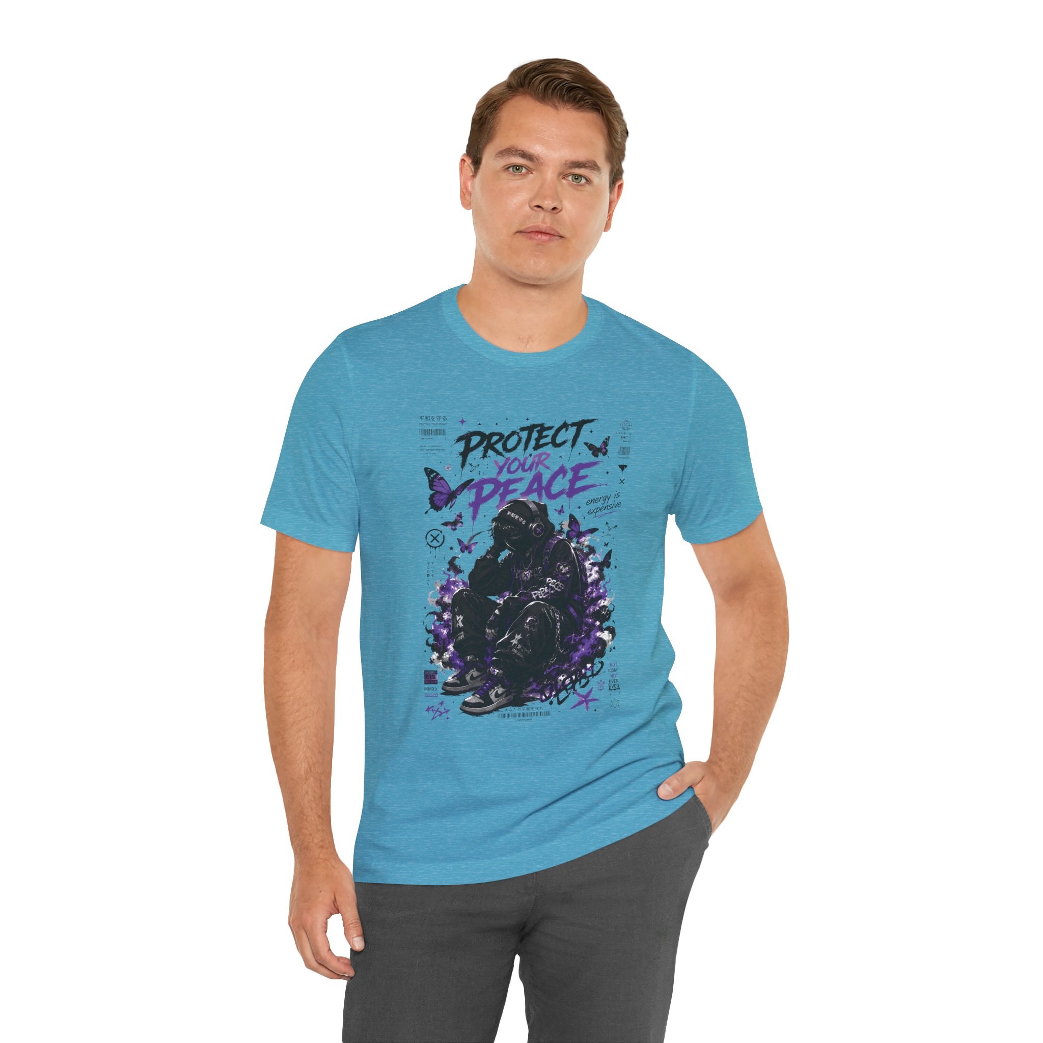 Protect Your Peace T-Shirt — Gothic Butterfly Graphic Tee