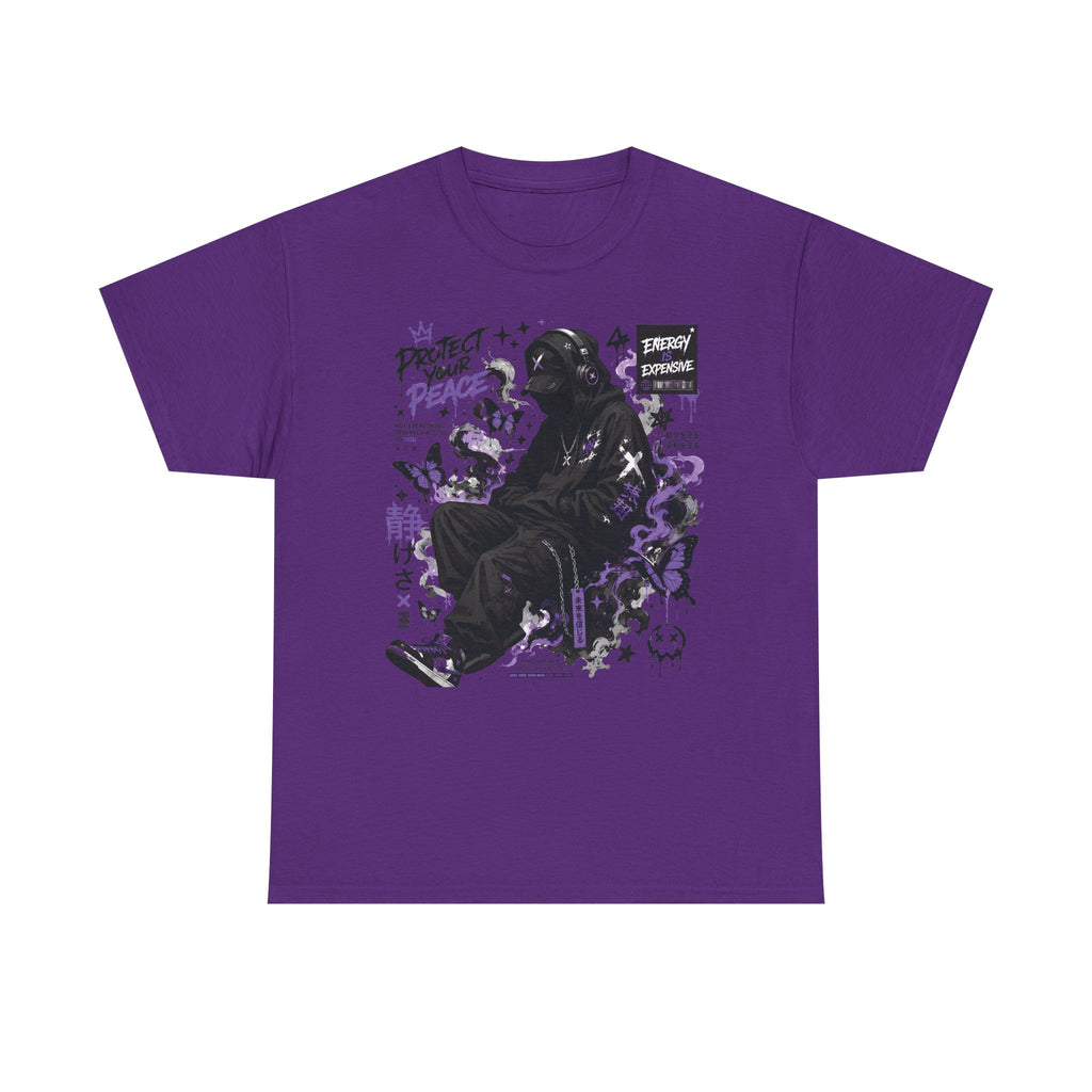 Peacekeeper Anime Graphic Tee — Purple Aesthetic Streetwear