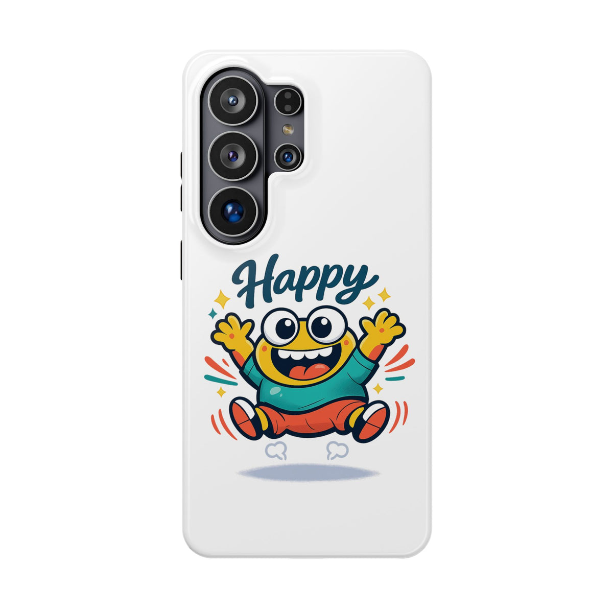 Happy Monster Magnetic Protective Phone Case White