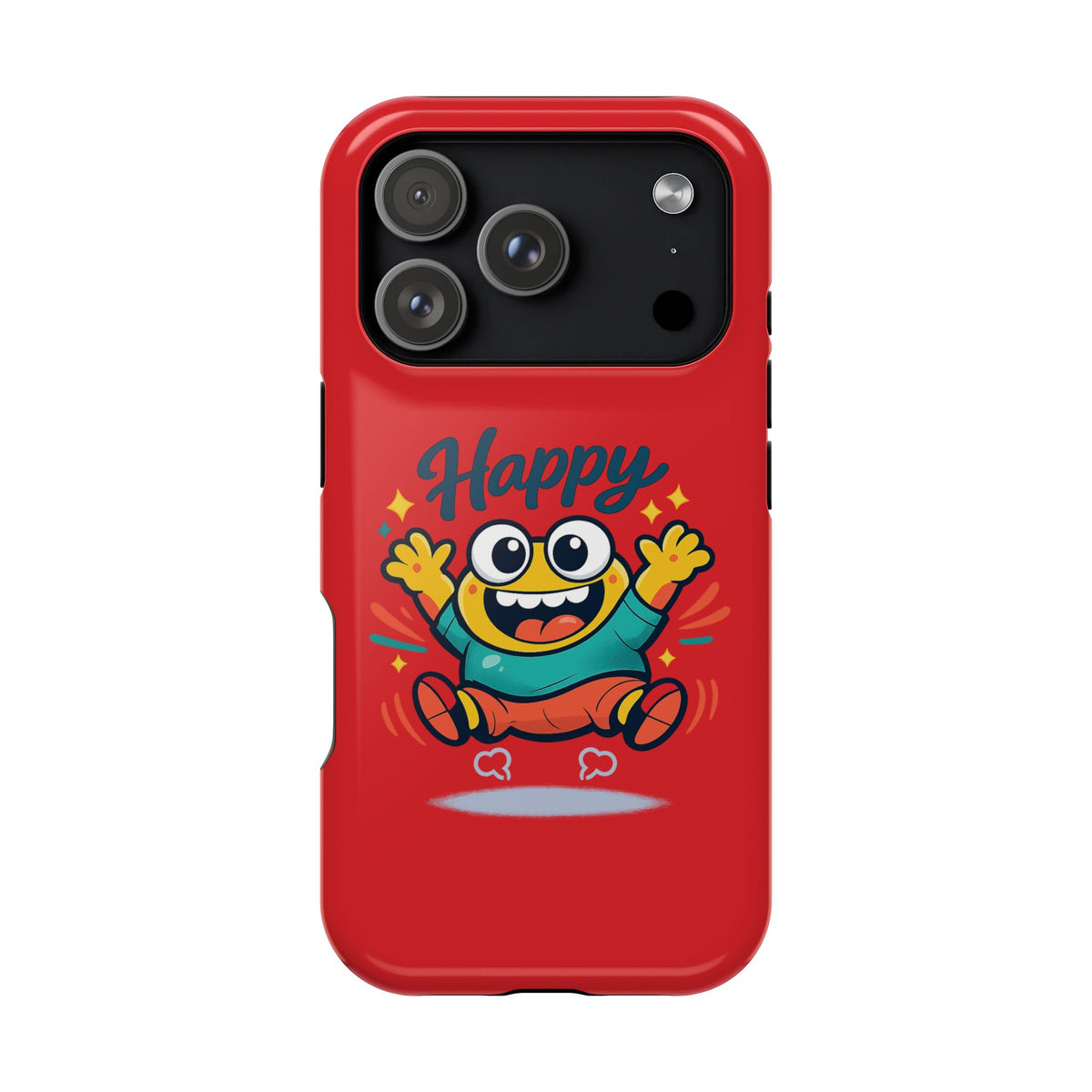 Happy Monster Magnetic Protective Phone Case Red