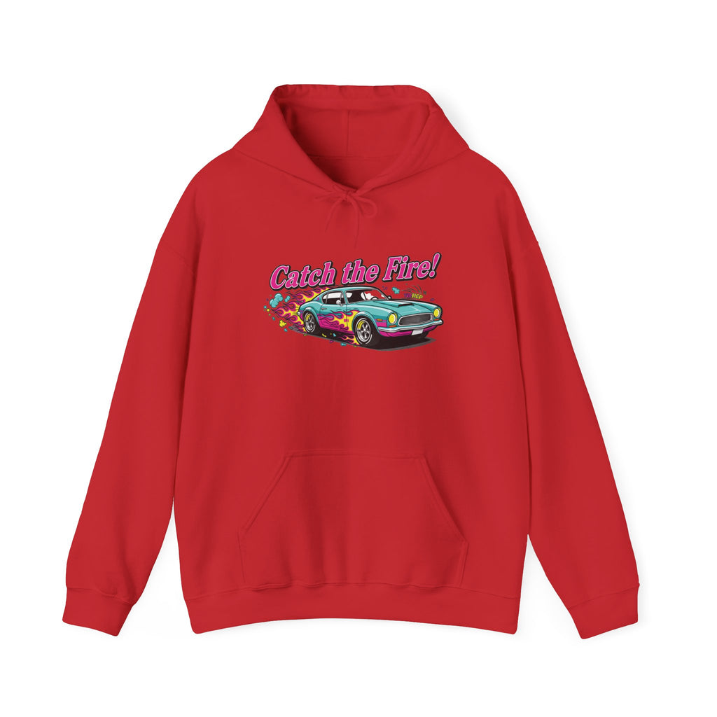 Retro Cartoon Dragster Hoodie, racing flame shirt, vintage car illustration