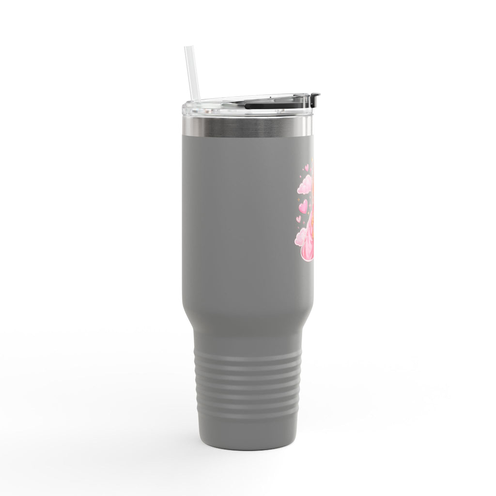Cozy Pink Hoodie Girl 40oz Insulated Travel Mug