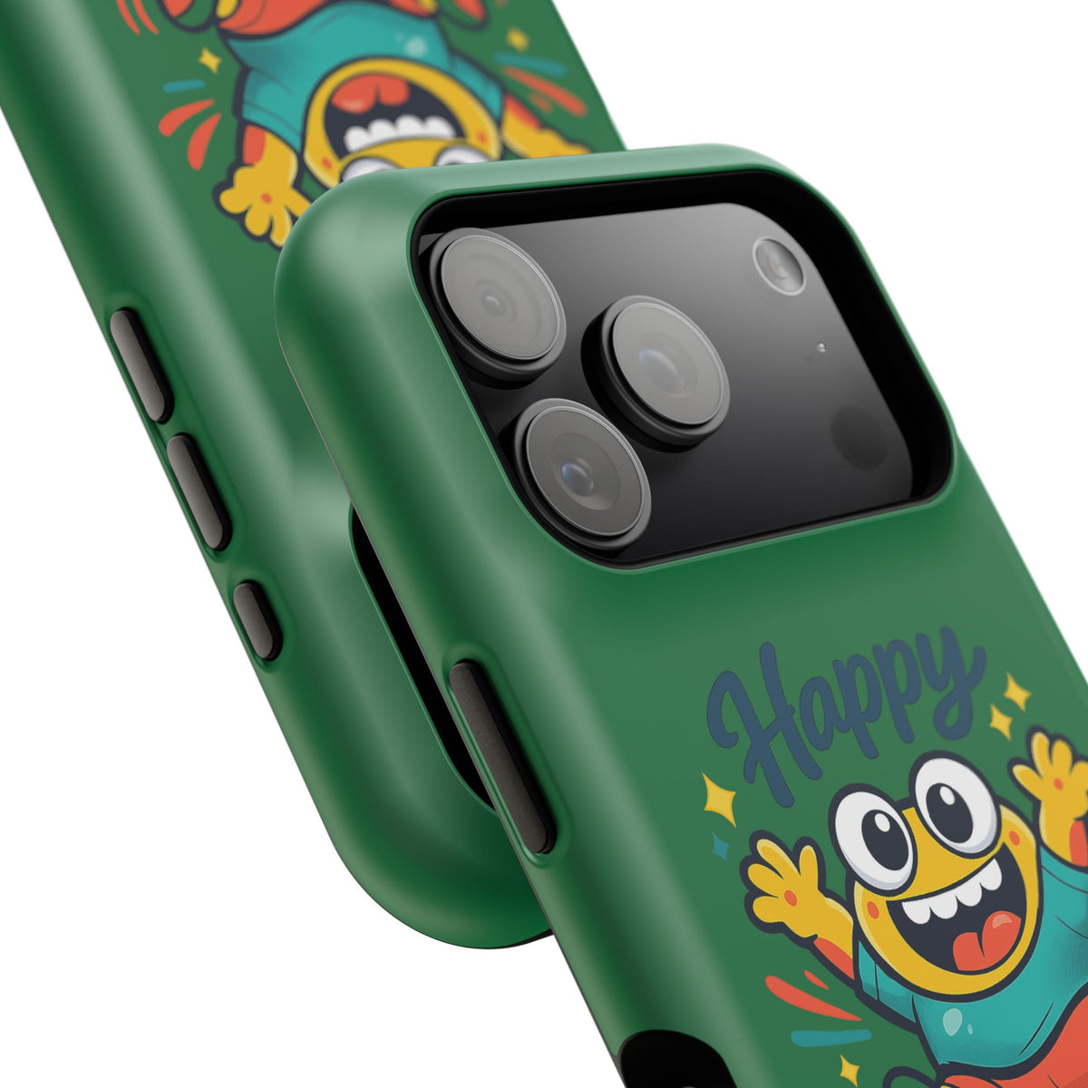 Happy Monster Magnetic Protective Phone Case Green