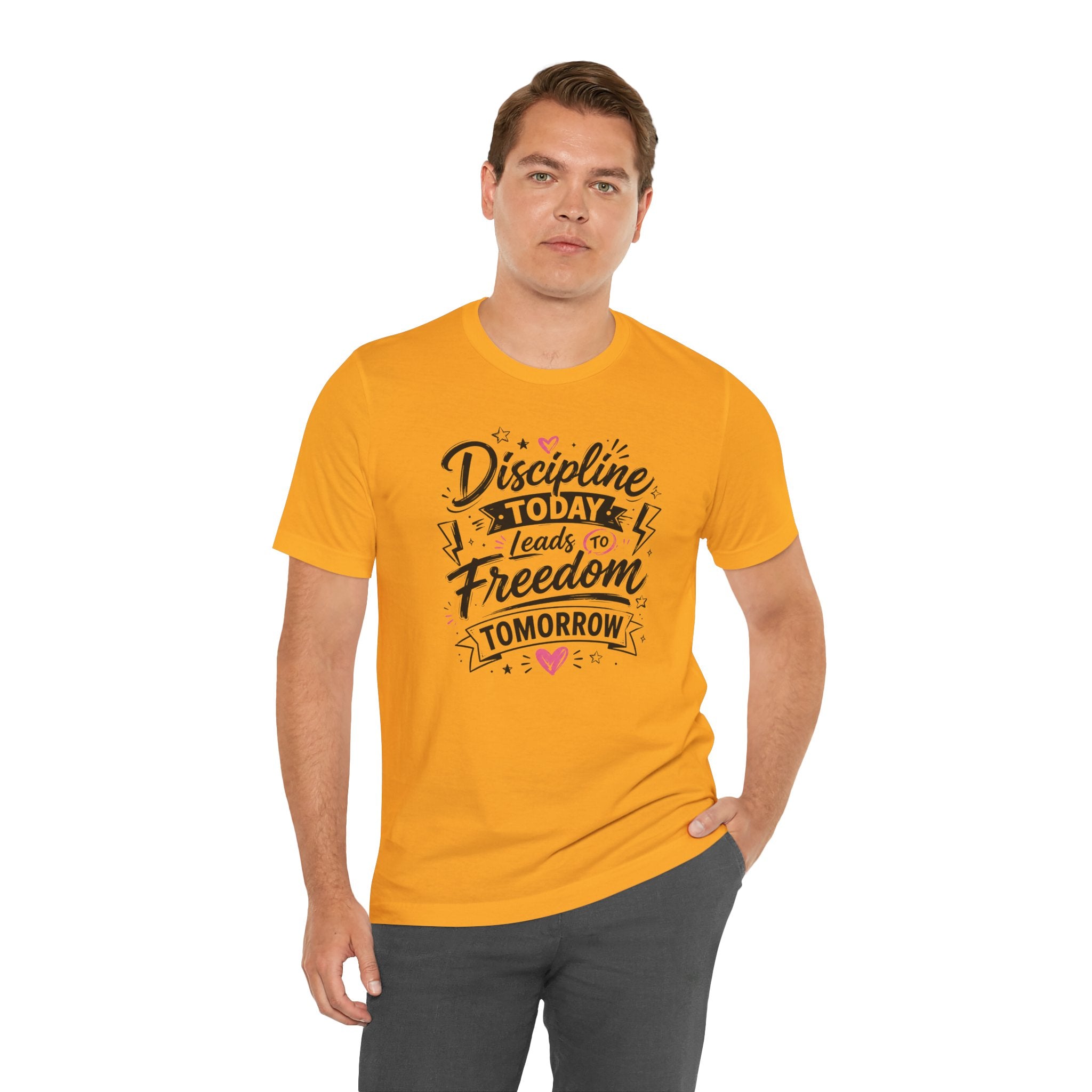 Discipline Today Leads to Freedom Tomorrow Tee — Motivational Fitness T-Shirt