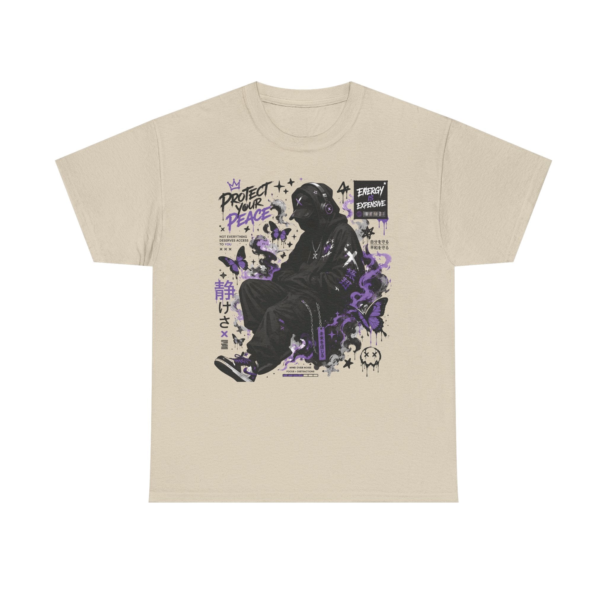 Peacekeeper Anime Graphic Tee — Purple Aesthetic Streetwear