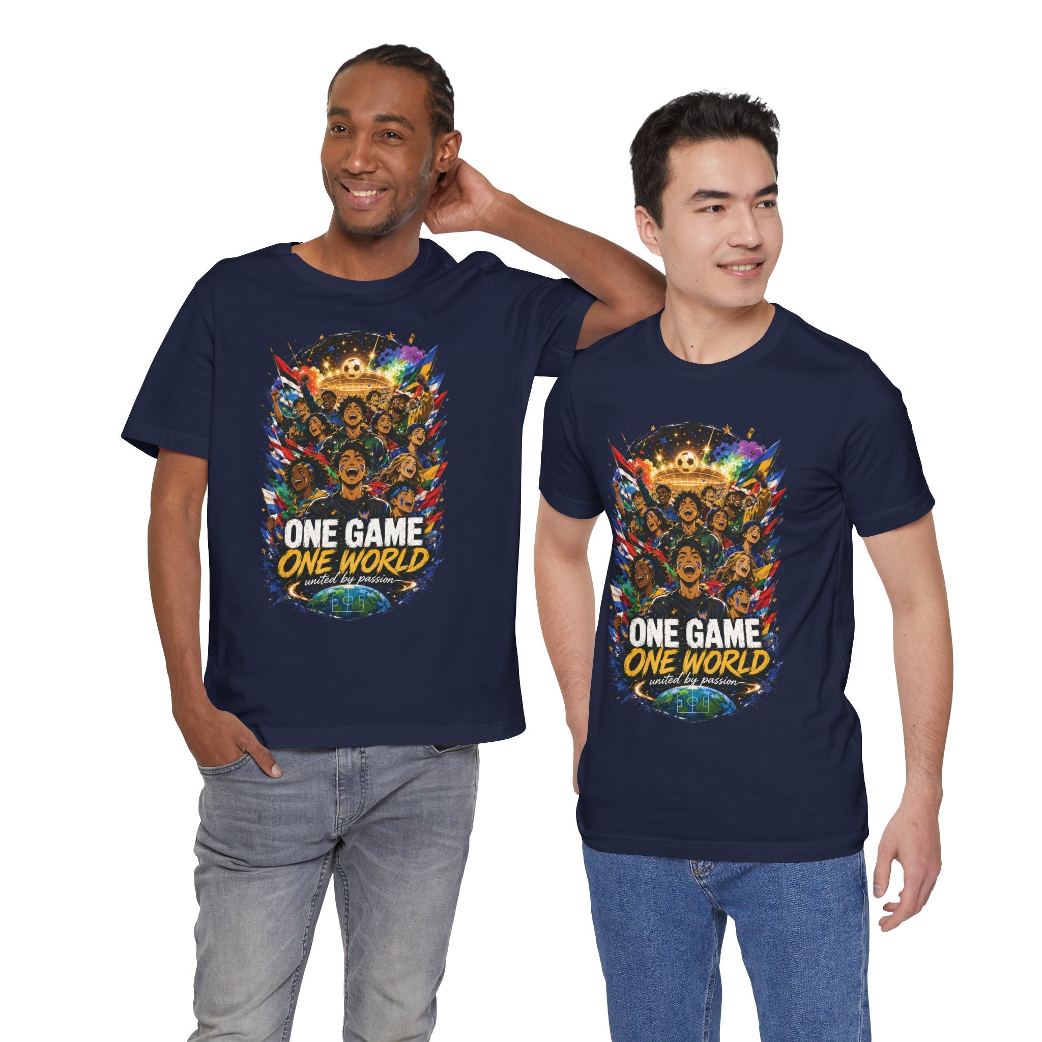 Soccer Graphic Tee - "One Game One World" Graphic T-Shirt