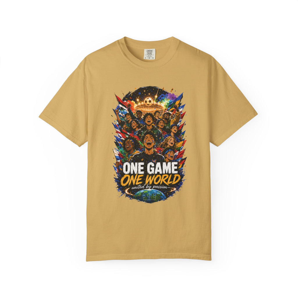One Game One World Soccer T Shirt International Football Graphic Tee