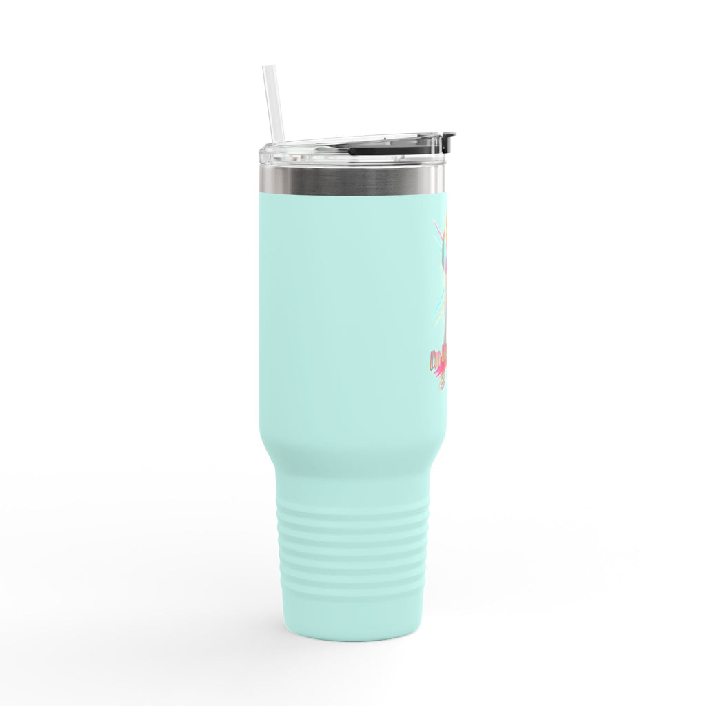 40oz Insulated Travel Mug — “I’m Unstoppable” Retro Fitness Graphic