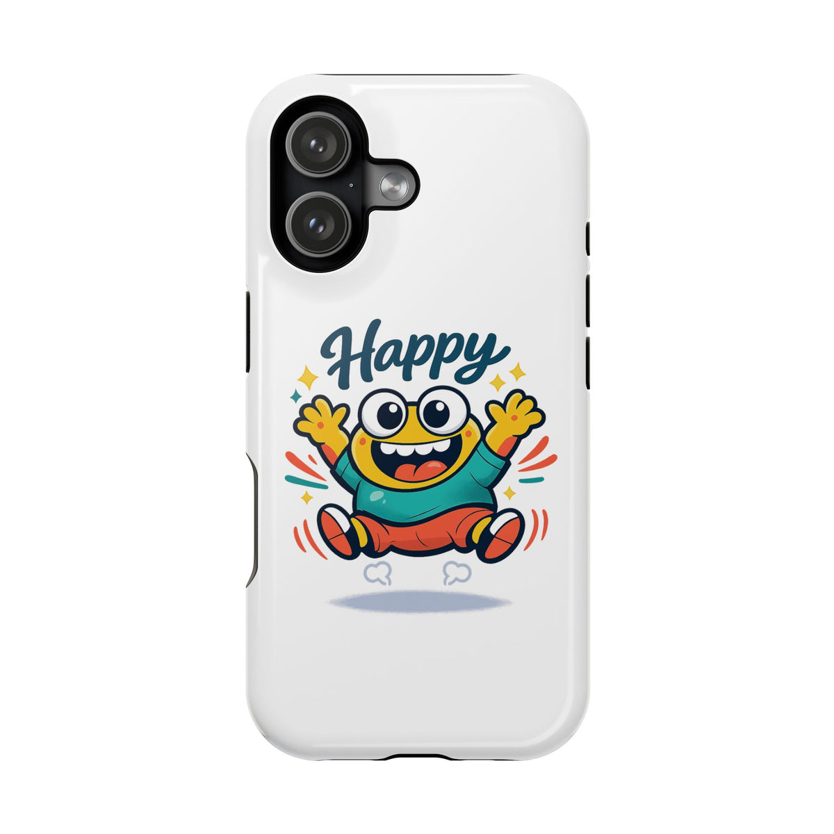 Happy Monster Magnetic Protective Phone Case White