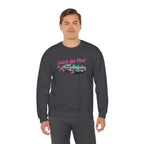 Cartoon Dragster Flames Sweatshirt | Vintage Car Illustration, Racing Flame