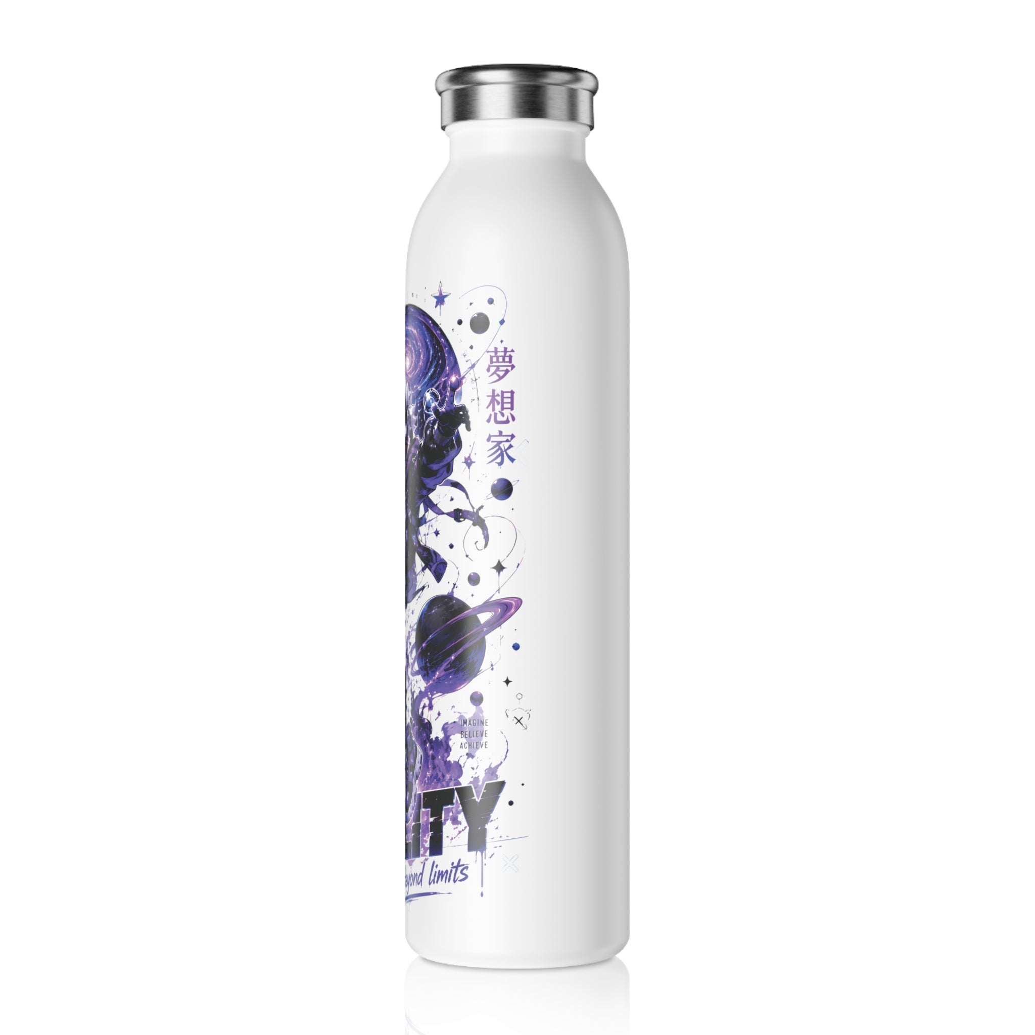 Slim Water Bottle — Cosmic Astronaut 'Dream Beyond Limits' Insulated Bottle