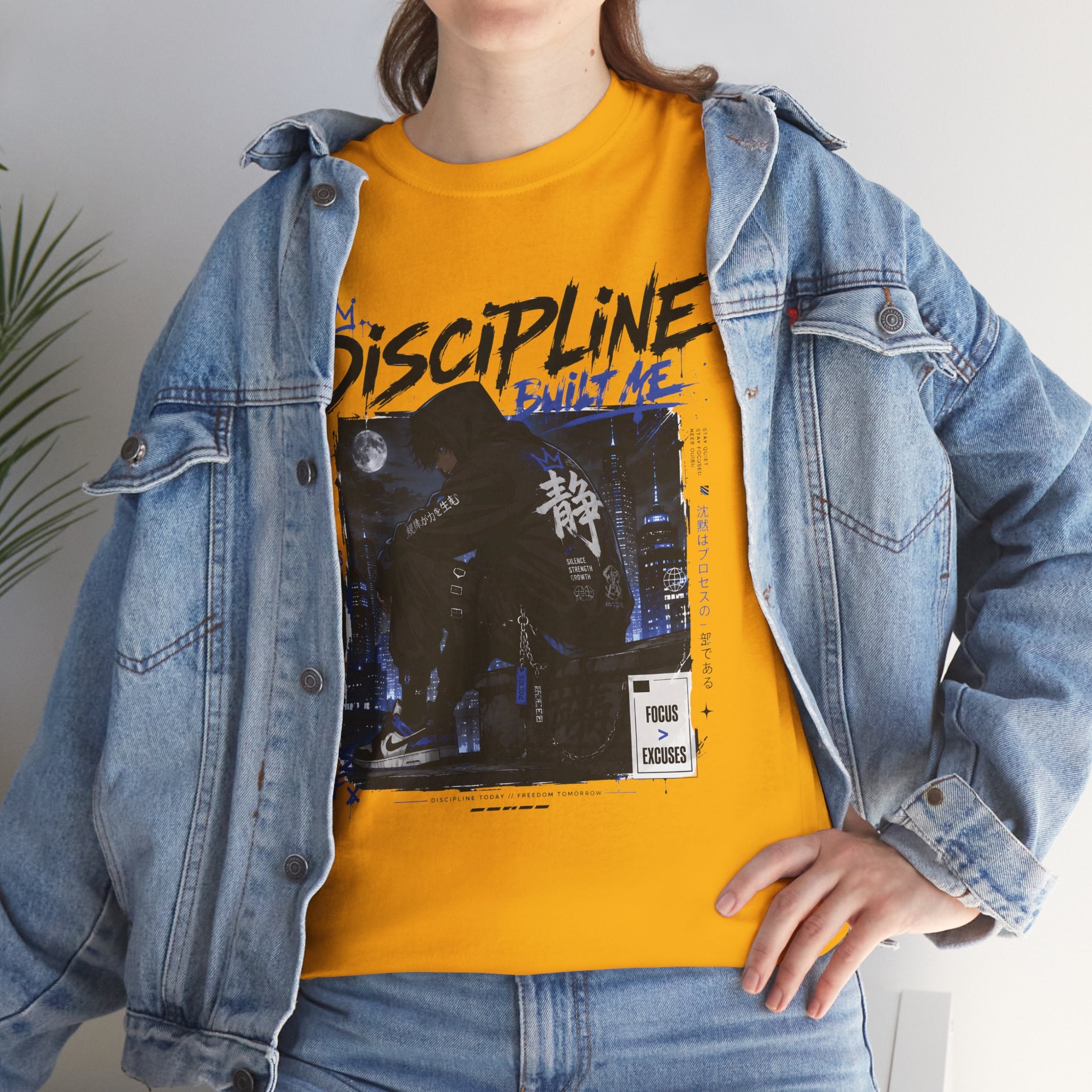 Discipline Anime Graphic Tee — Night Samurai Streetwear