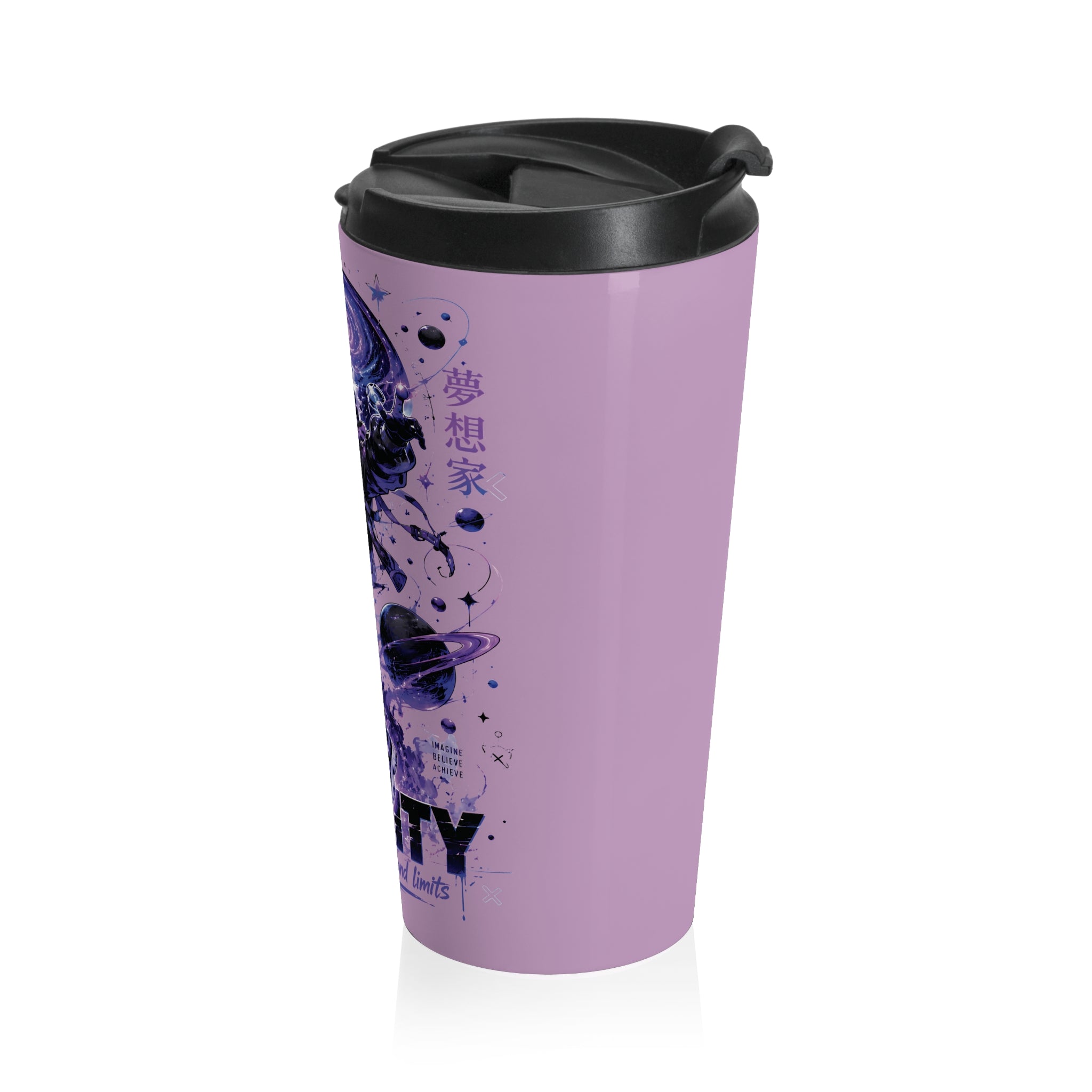 Your Mind Creates Reality Cosmic 15oz Travel Mug Lilac