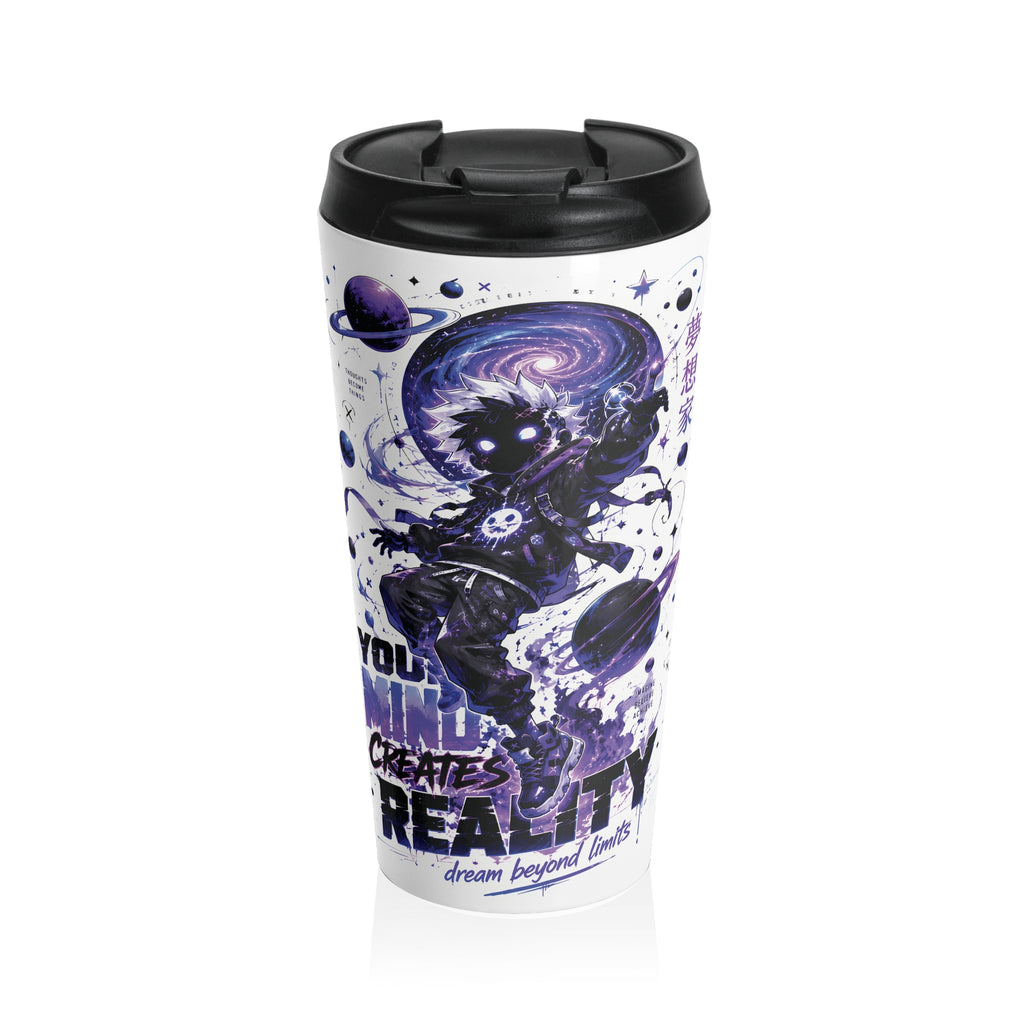 Your Mind Creates Reality Cosmic 15oz Travel Mug White