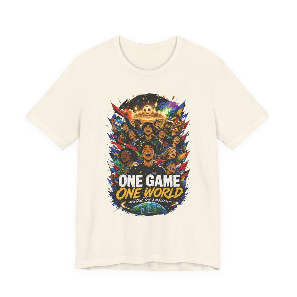 Soccer Graphic Tee - "One Game One World" Graphic T-Shirt
