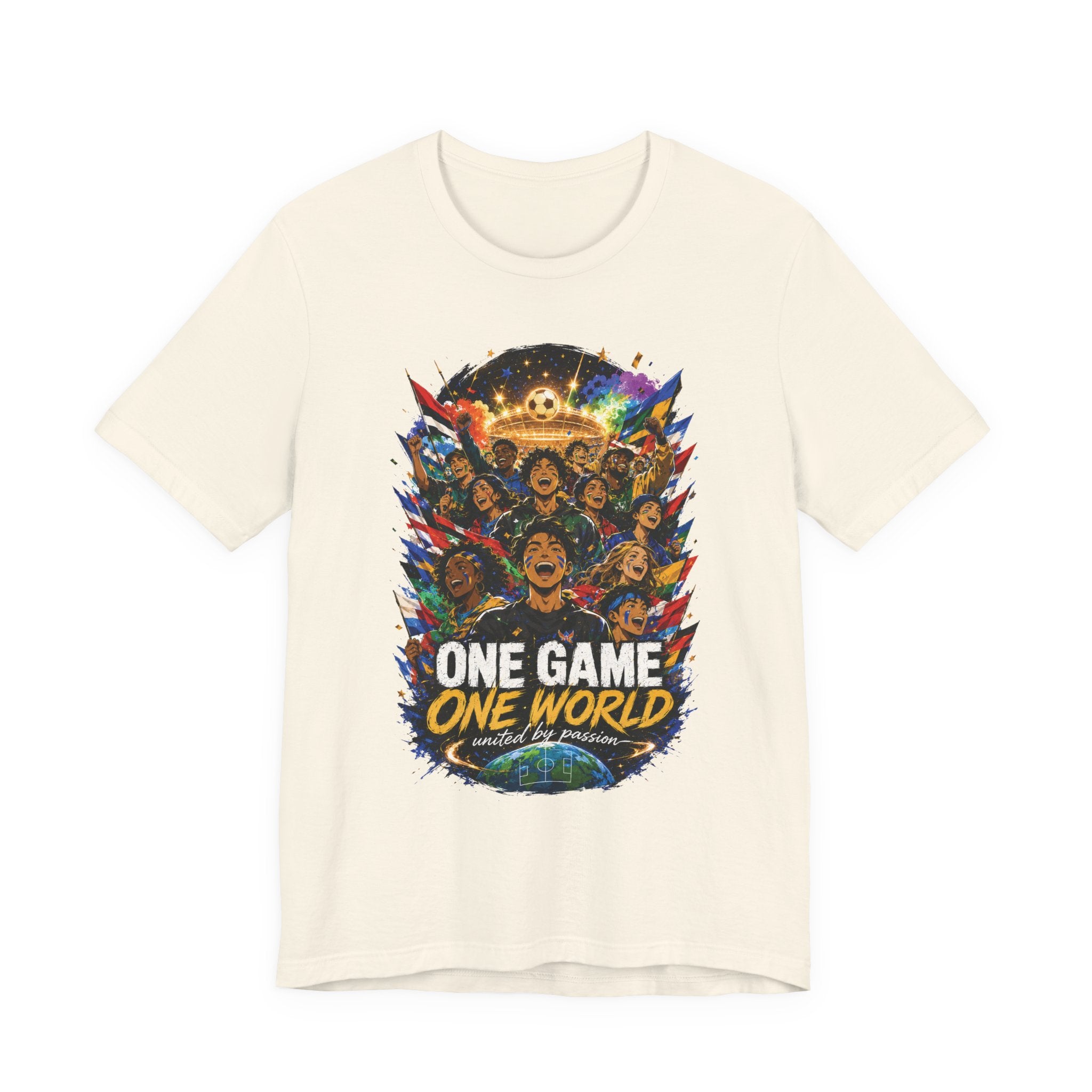 Soccer Graphic Tee - "One Game One World" Graphic T-Shirt