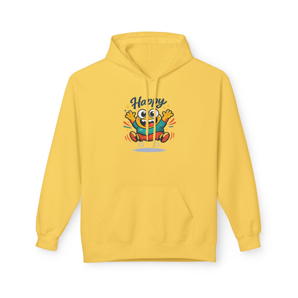 Happy Blob Graphic Hoodie – Cute Cartoon 'Happy' Pullover
