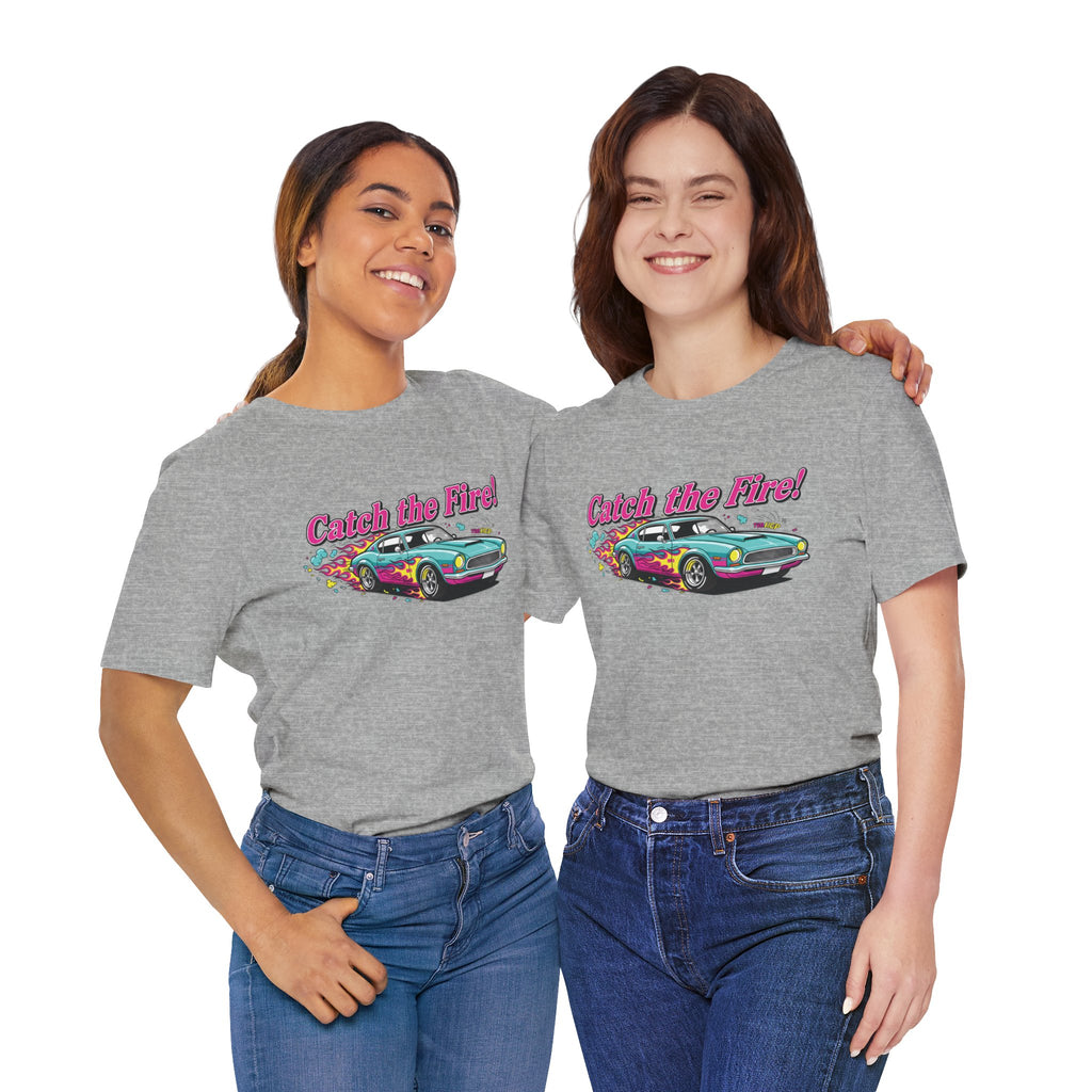 Catch the Fire Vintage Muscle Car Graphic T Shirt