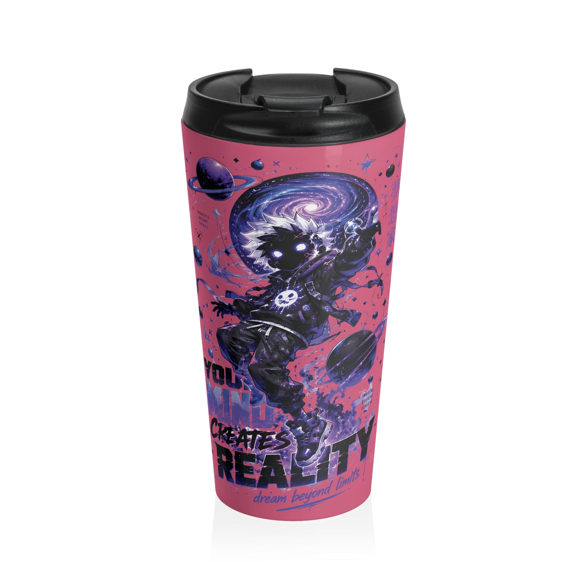 Your Mind Creates Reality Cosmic 15oz Travel Mug Blush