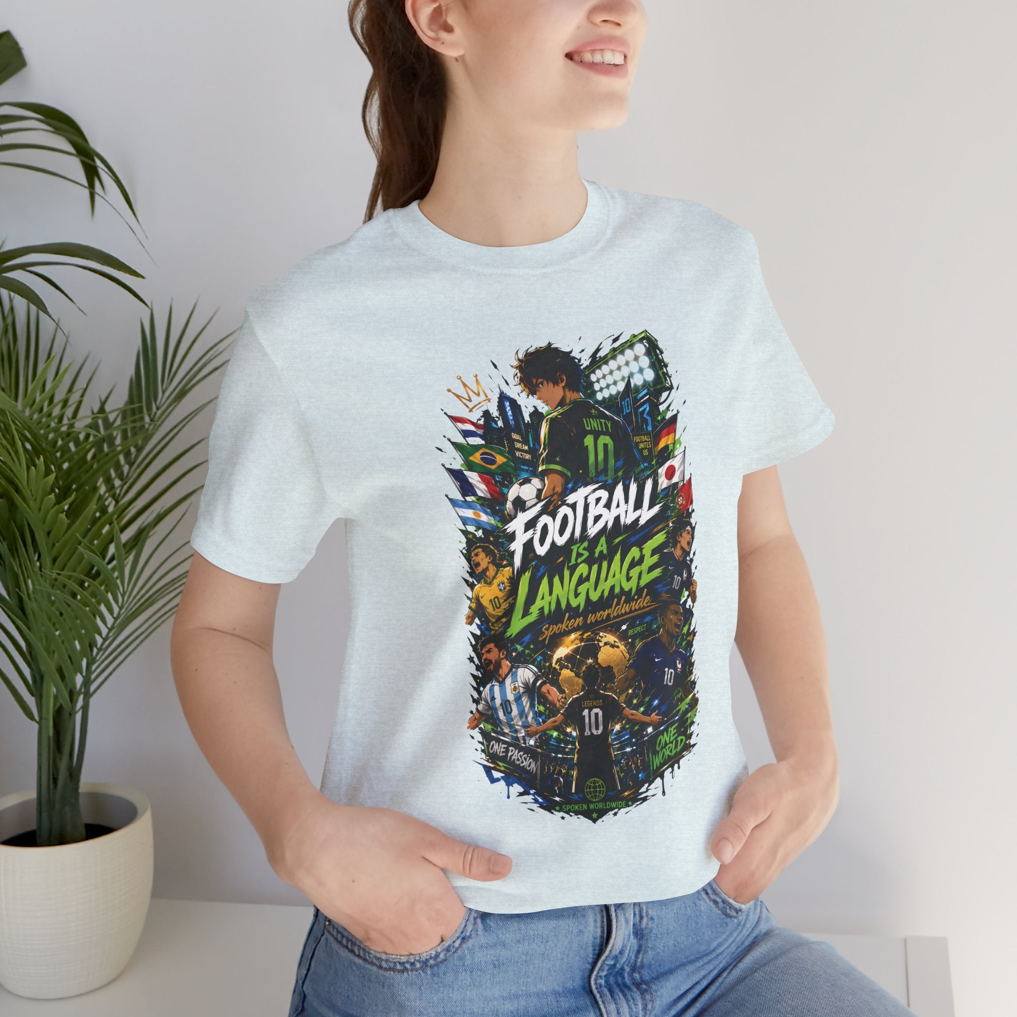 Football Language Graphic Tee — Soccer Fan Jersey Shirt