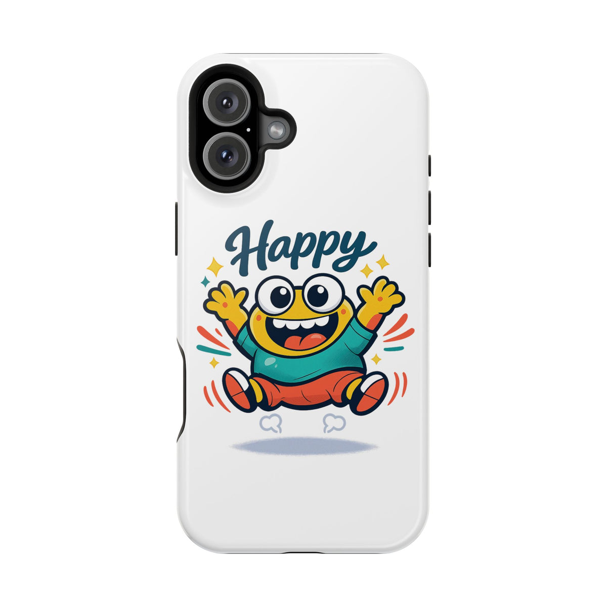 Happy Monster Magnetic Protective Phone Case White