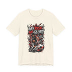 No Risk No Glory Soccer T-Shirt — Dynamic Football Player Graphic Tee