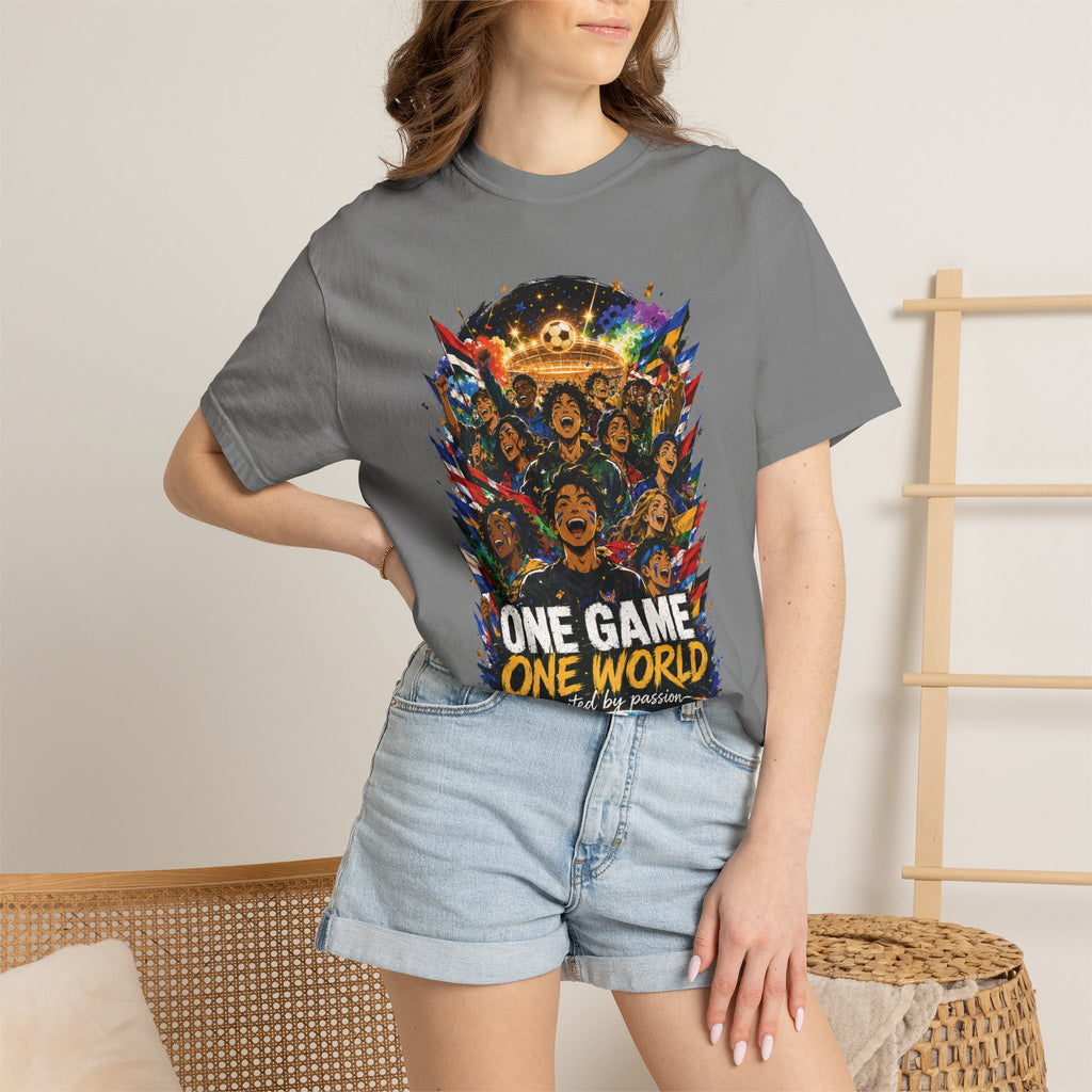 One Game One World Soccer T-Shirt — International Football Fans Graphic Tee