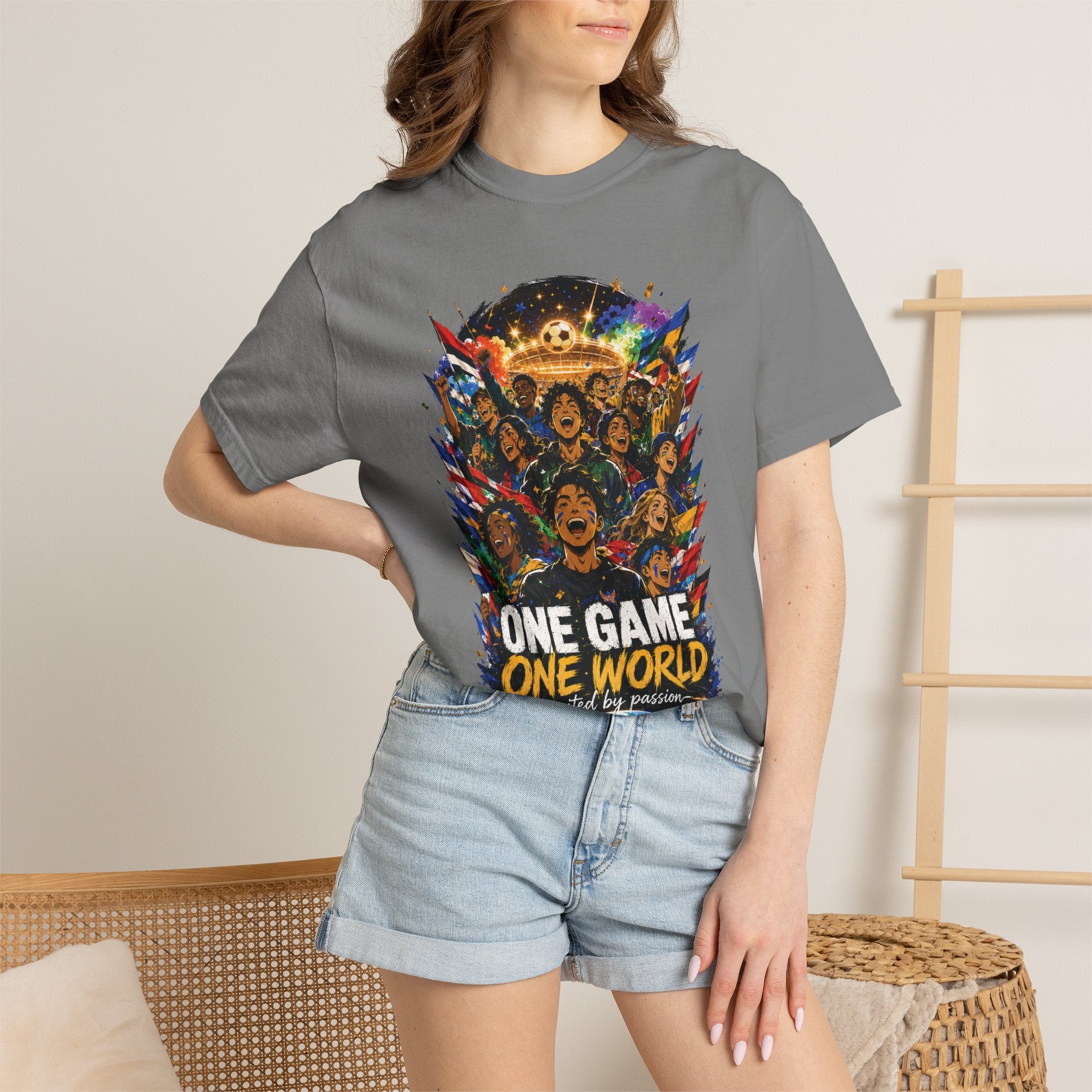 One Game One World Soccer T-Shirt — International Football Fans Graphic Tee