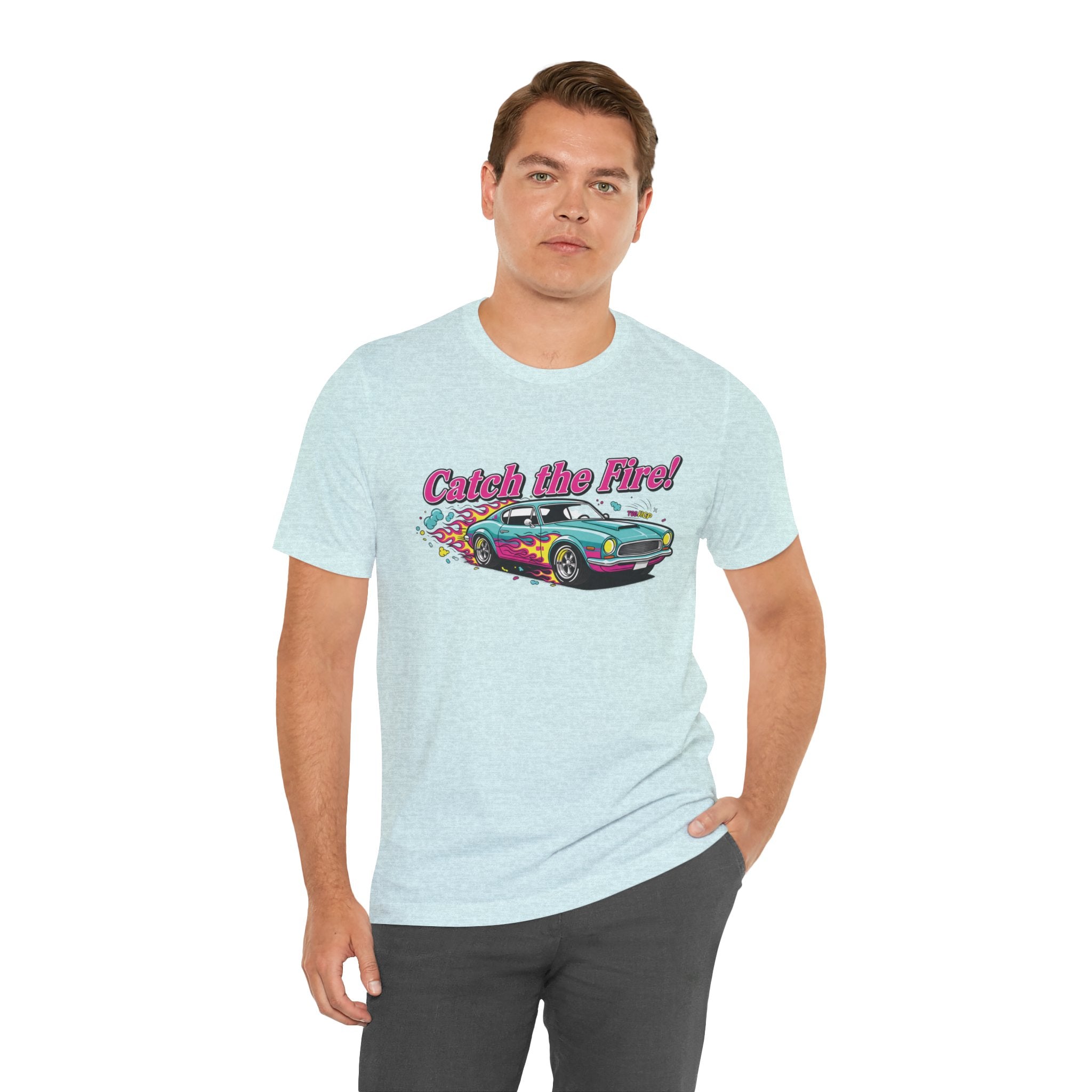 Catch the Fire Vintage Muscle Car Graphic T Shirt