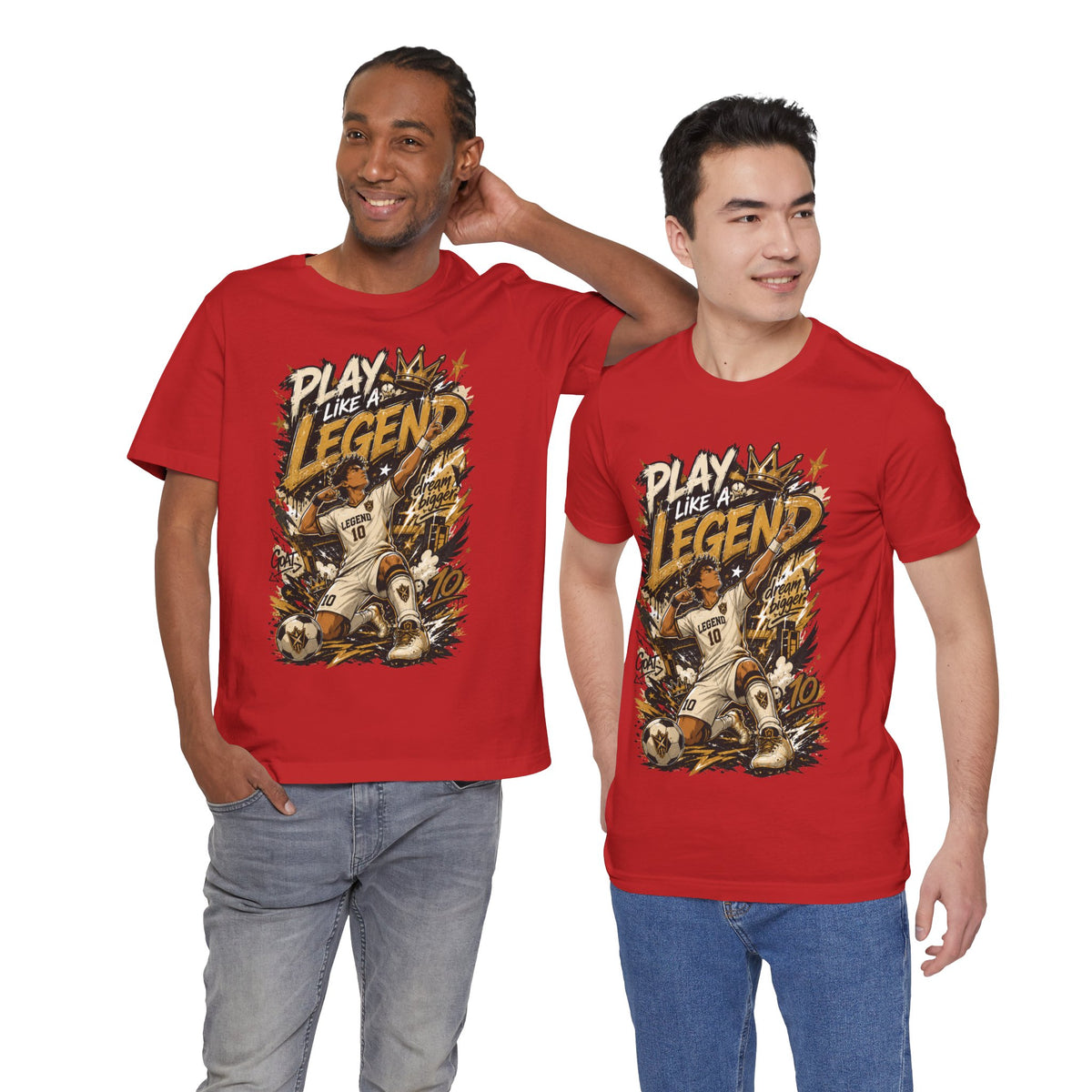 Play Like a Legend Soccer Graphic T Shirt