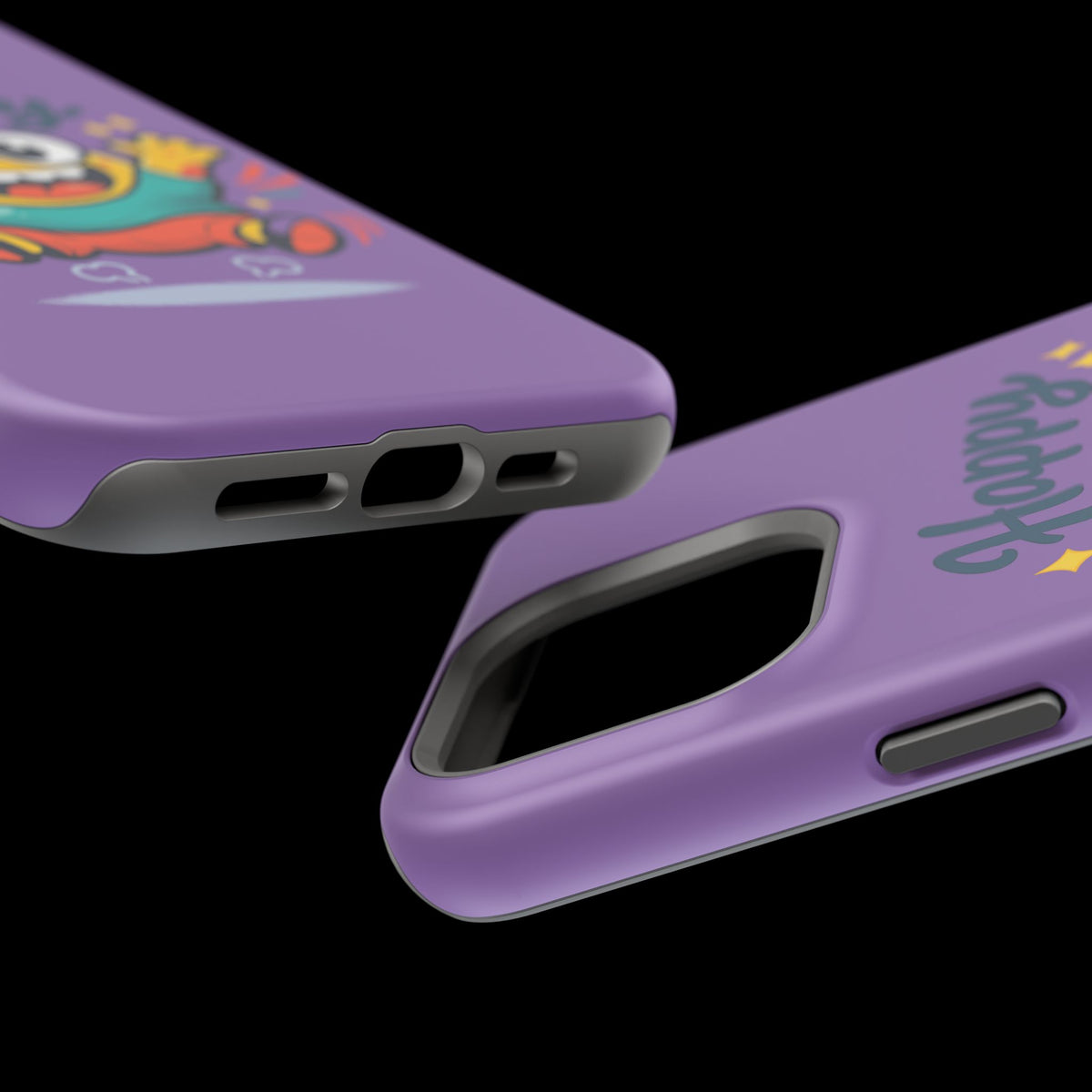 Happy Monster Magnetic Protective Phone Case Purple