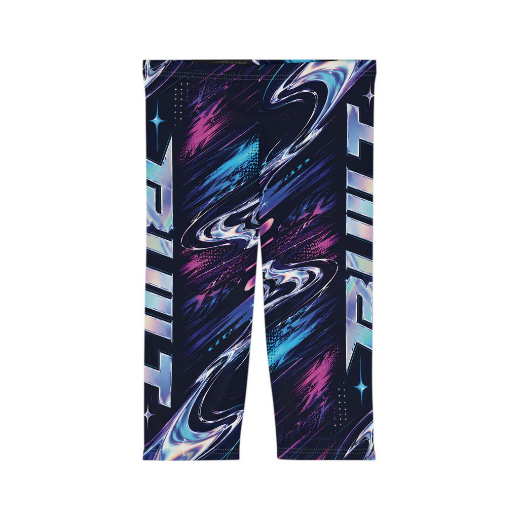 Built Different Galaxy Swirl Capri Leggings