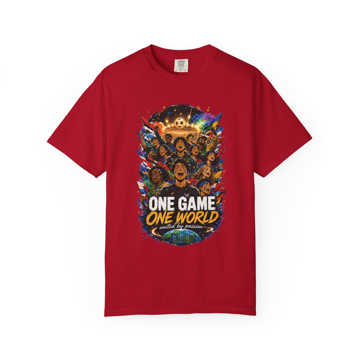 One Game One World Soccer T Shirt International Football Graphic Tee