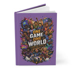 One Game One World Hardcover Journal — Personalized Soccer Notebook (Custom Name & Number)