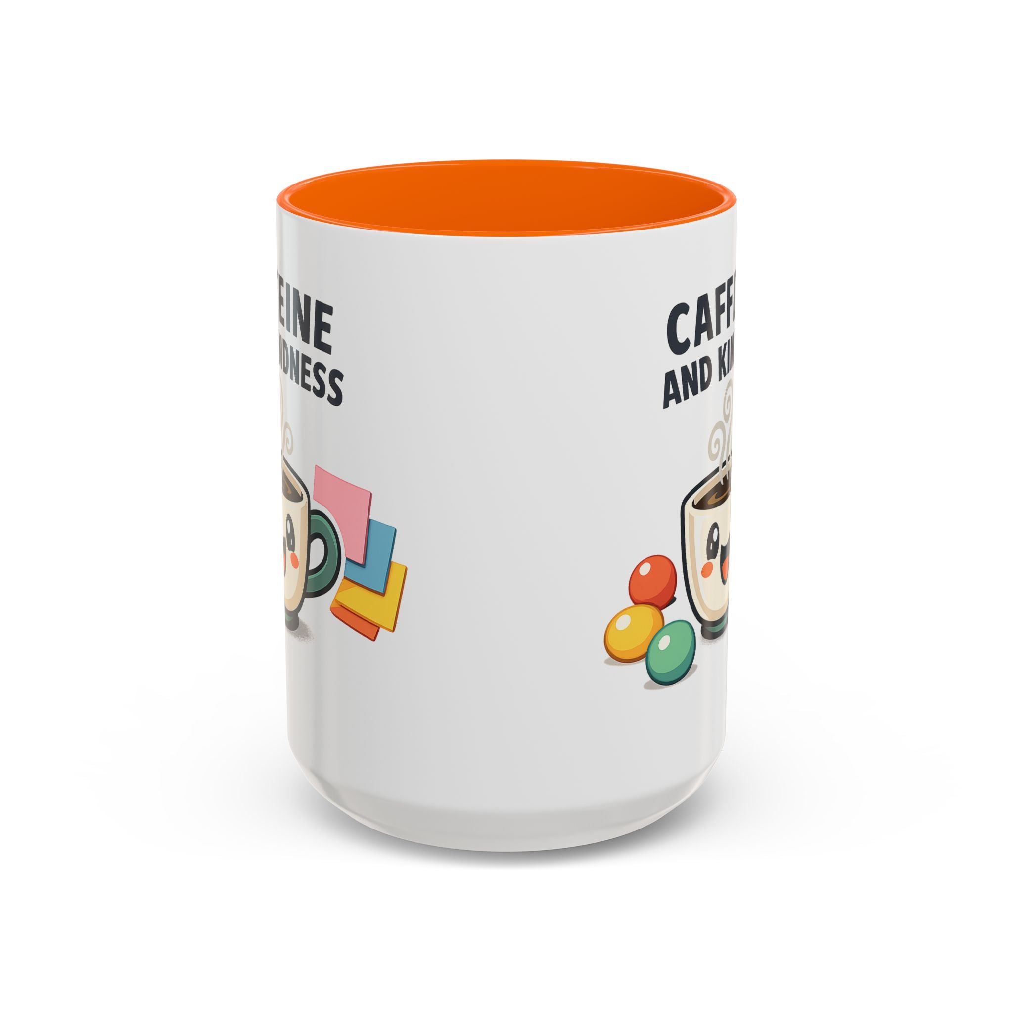 Caffeine and Kindness Coffee Mug – Ceramic Accent Mug (11oz / 15oz)