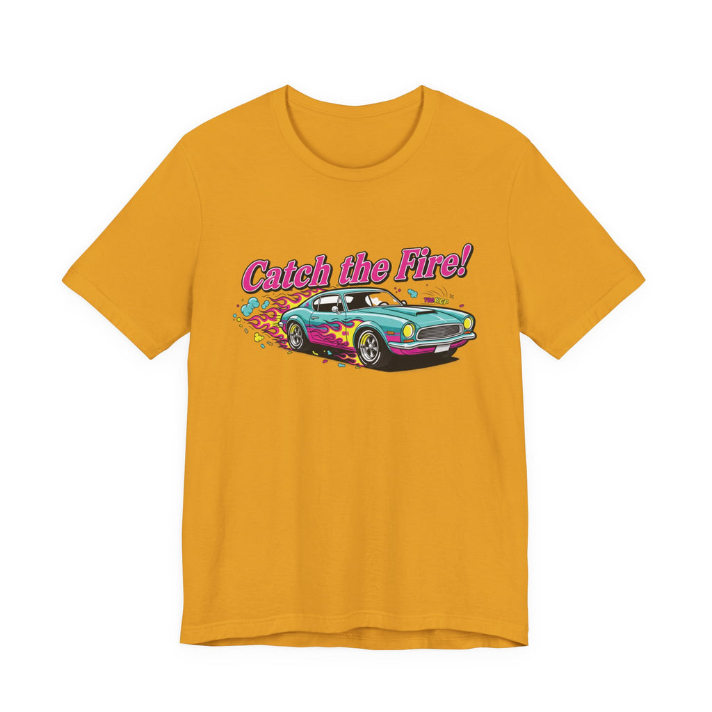 Catch the Fire Vintage Muscle Car Graphic T Shirt
