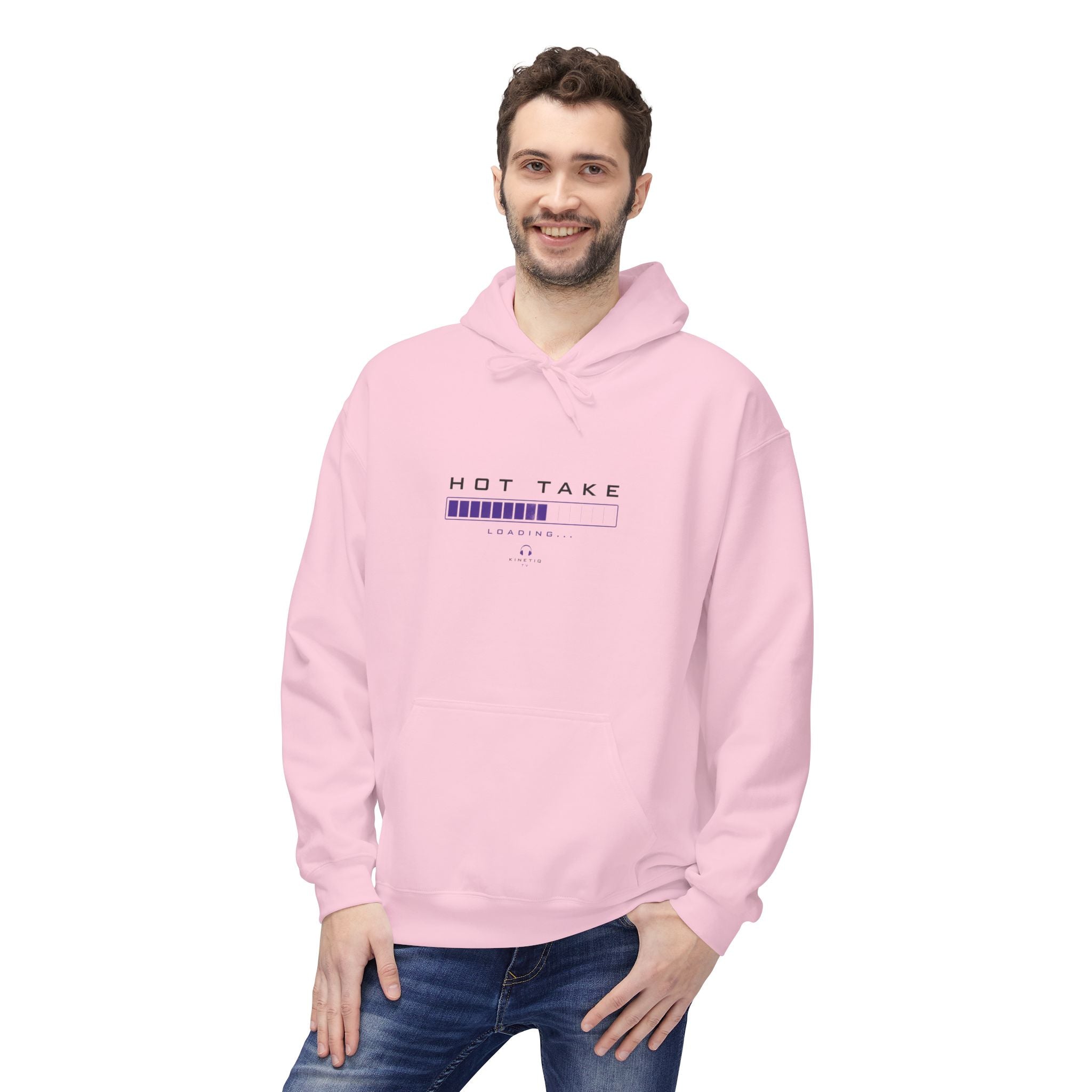 HOT TAKE Loading Hoodie — Minimalist Graphic Pullover