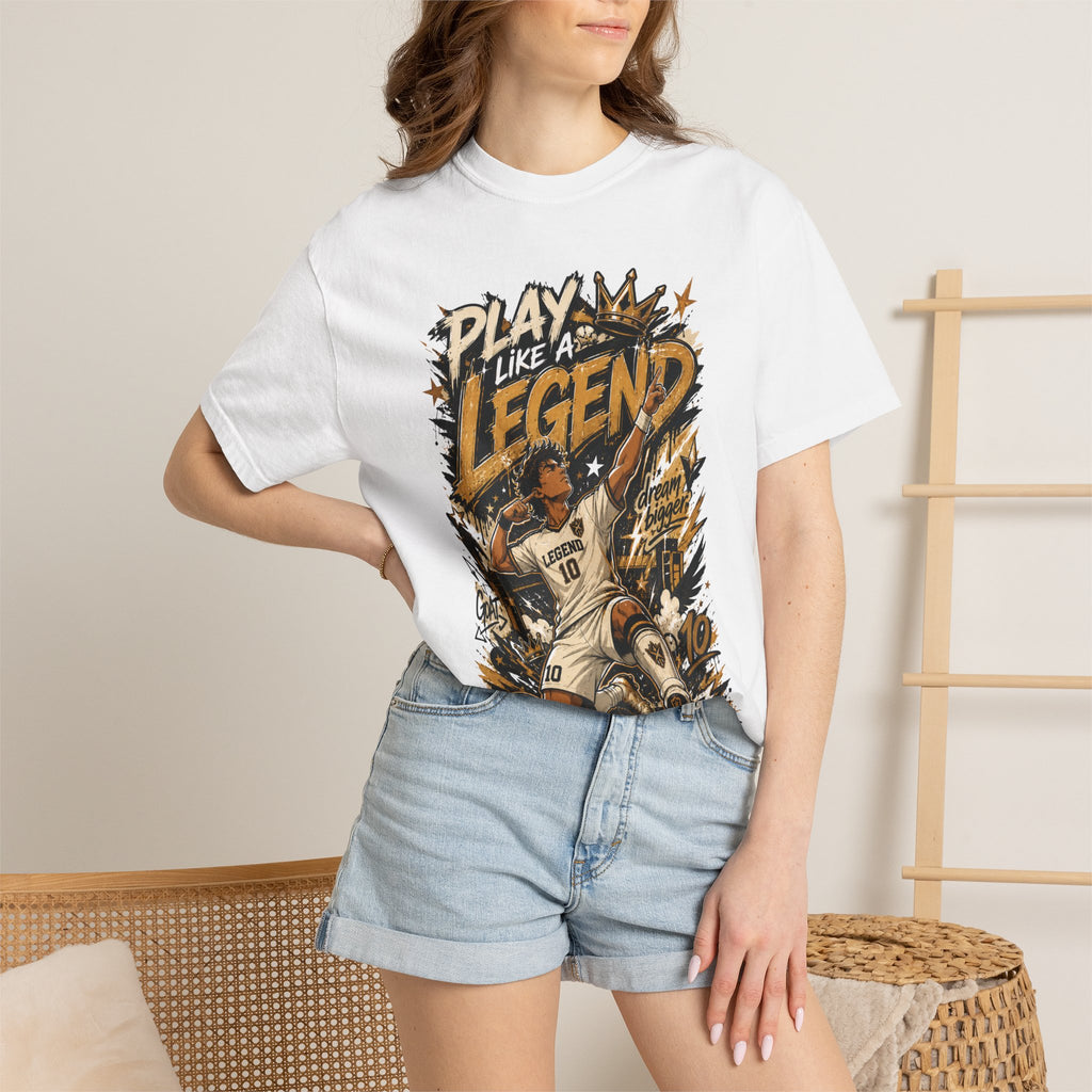 Play Like a Legend Soccer T-Shirt — Vintage Goal Celebration Graphic Tee