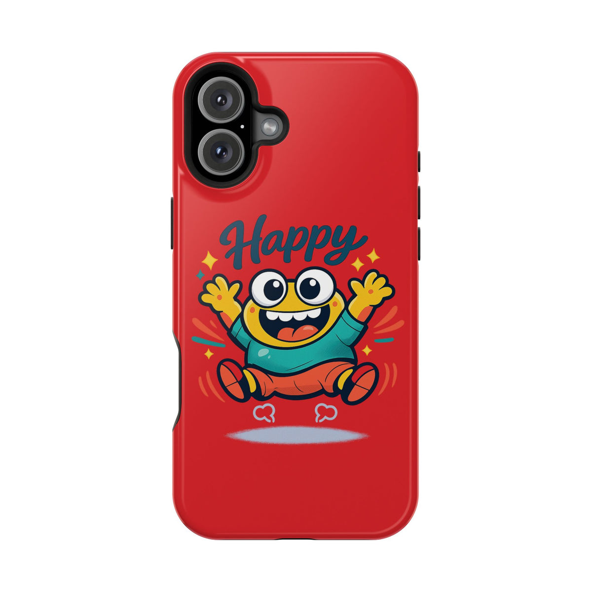 Happy Monster Magnetic Protective Phone Case Red