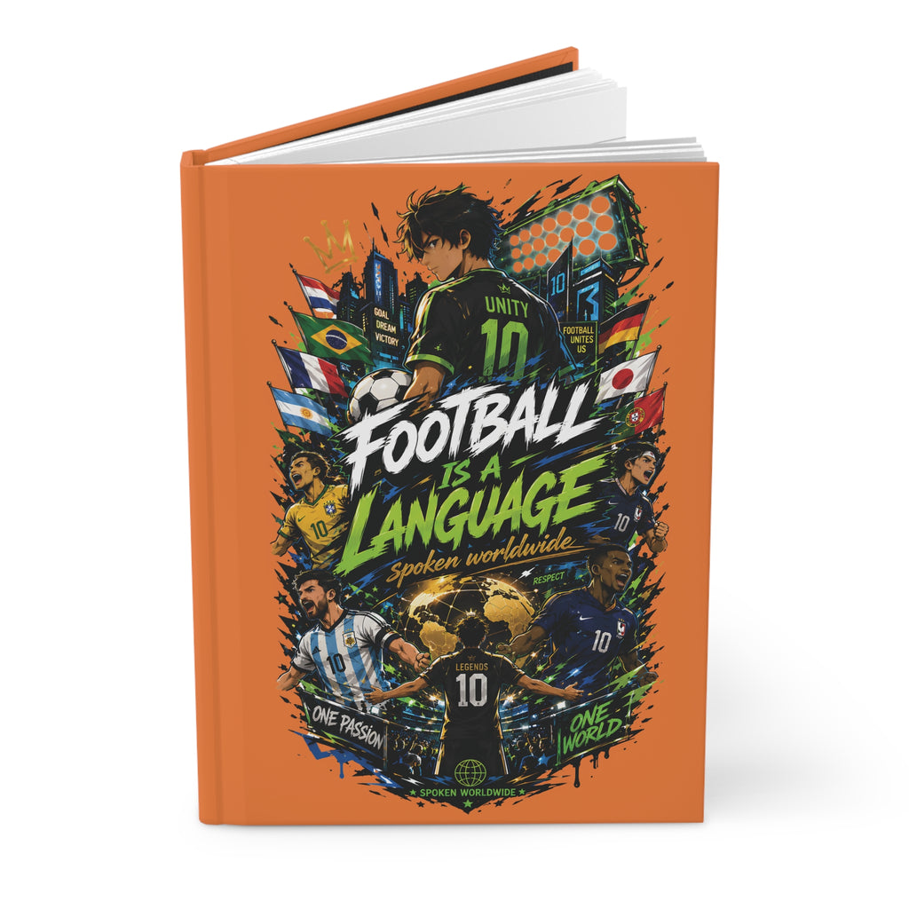 Football Is a Language Hardcover Journal — Soccer Fan Notebook